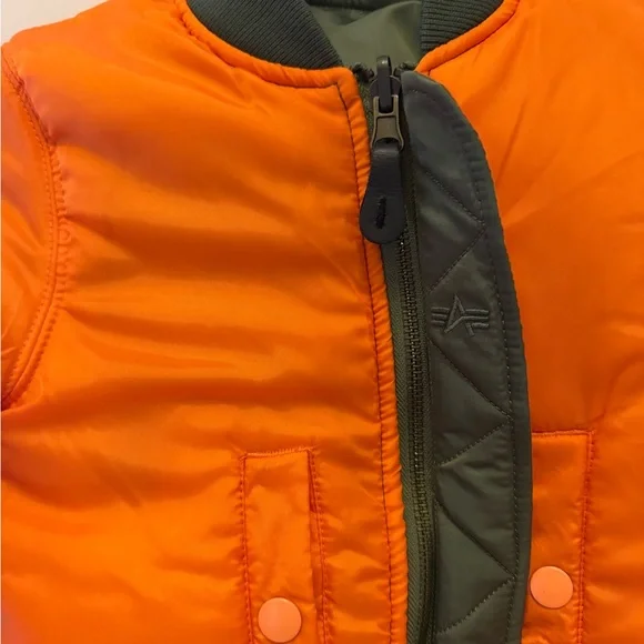 Alpha Industries Kids Bomber Jacket  USAF MA-1 Flyer Sage Green 3T NWOT - Picture 15 of 15